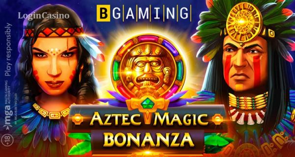 Anúncio de lançamento do Aztec Magic Bonanza