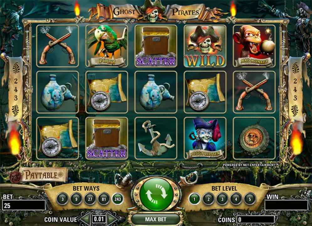 Juego de la tragaperras del casino online Ghost Pirates