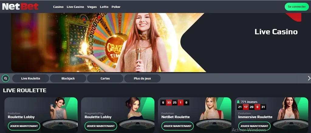 Asociación de juegos Netbet Evolution