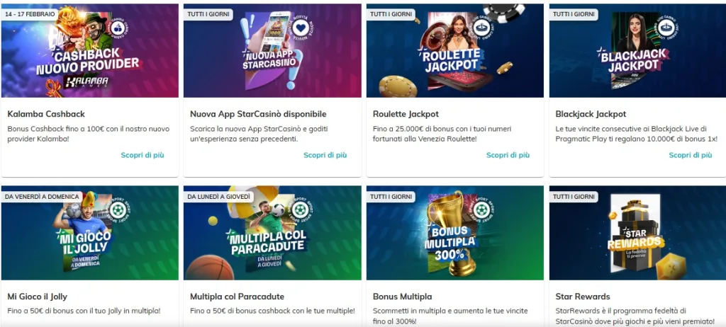 StarCasinò promosyonları